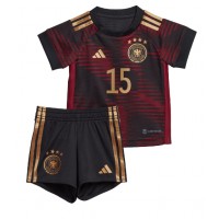 Camiseta Alemania Niklas Sule #15 Visitante Equipación para niños Mundial 2022 manga corta (+ pantalones cortos)